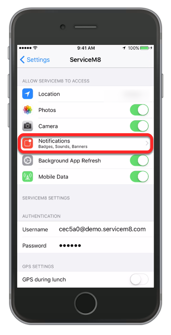 Then tap Notifications