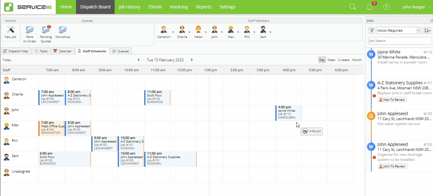 adding multiple staff members