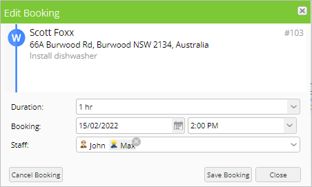 reschedule all staff members