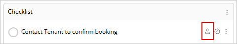 Assignee icon on checklist task