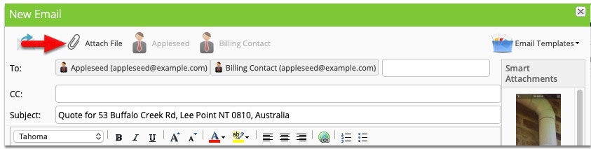 Select an Email Templates