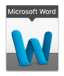 Open the document template on MS Word