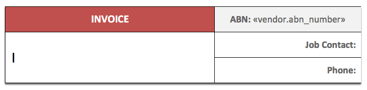 Position the cursor in the area you want to insert the merge field
