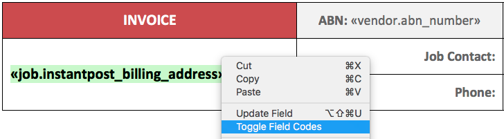 You can toggle field codes to see the actual code that's been inserted.