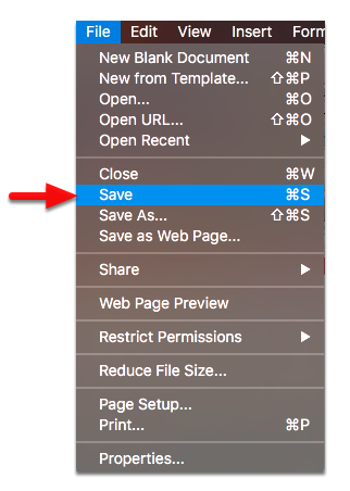 Don't forget to save the template once you're done.