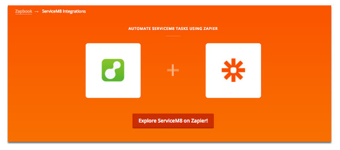 Go to Zapbook page for ServiceM8
