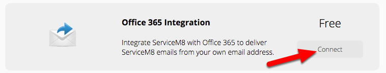Activate the Office 365 Integration add-on in Settings > ServiceM8 Add-ons