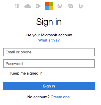Sign in to your Office 365 account