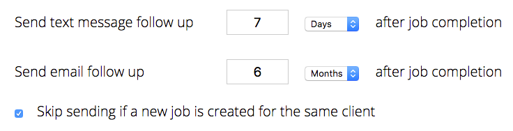 Choose how long to wait before sending a follow up message