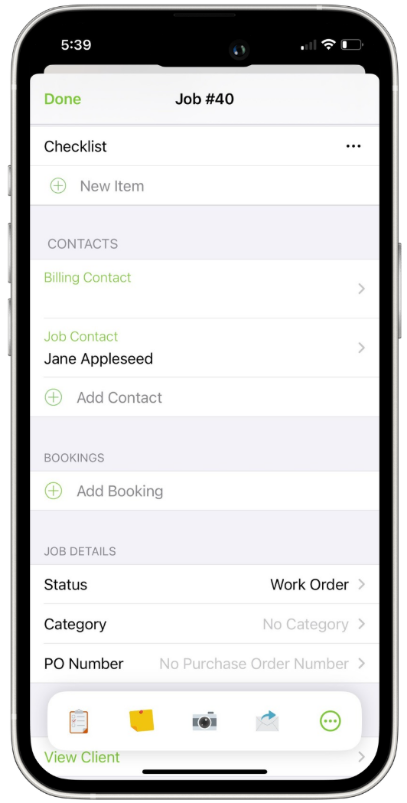 complete additional fields in job card