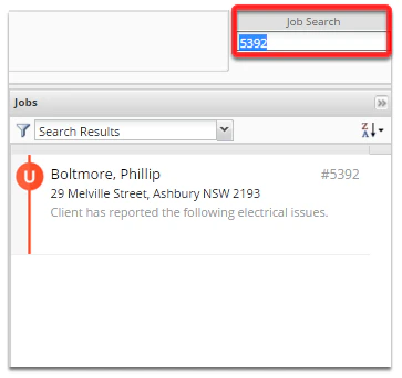 Unsuccessful jobs can be found again at anytime using 'Job Search'