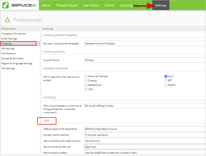 ServiceM8 - Preferences - Google Chrome