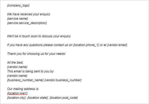 Enquiry but no set time