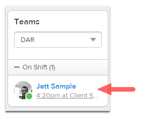 Clocking on from the ServiceM8 mobile app, will also indicate in the Deputy interface as shown below.