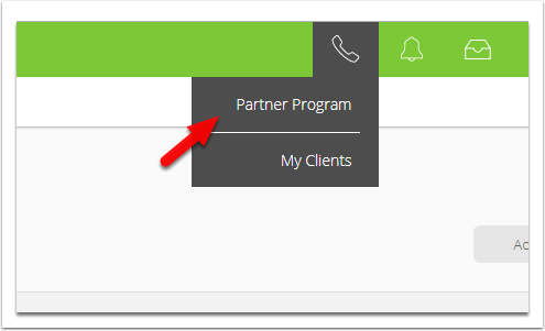 Opening the Partner Program page