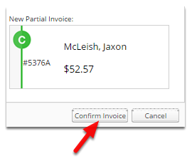 Click Confirm Invoice