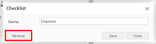 deleting a checklist