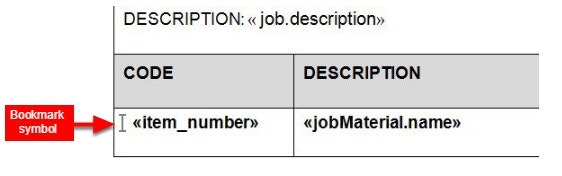 displaying bookmark symbol