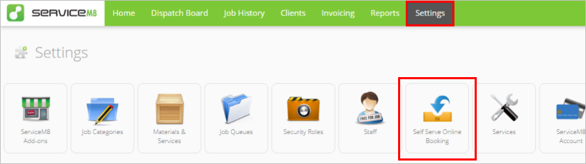 navigating to self serve online booking