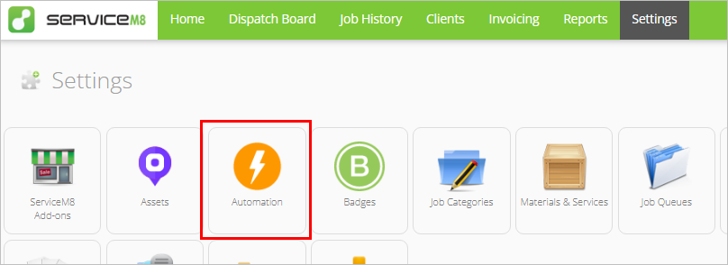 settings > automation