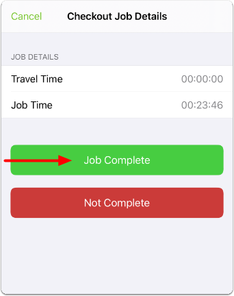 marking job complete
