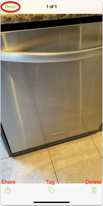 share, tag, delete, then done