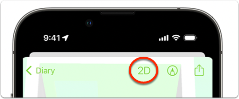 2D floor plan view button