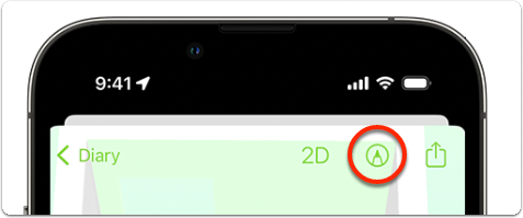 Markup icon in 3D room view