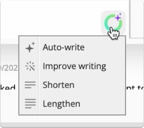 Smart Writing Helper interface overview