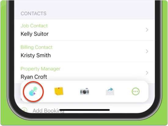 job action for ServiceM8 Chat