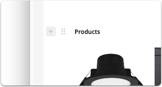 Plus button to add new sections