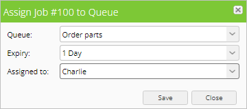 assigning a job to an assignable queue