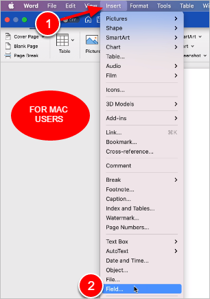 inserting a field MAC