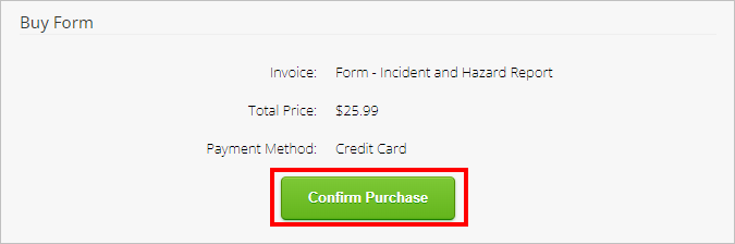 Confirming the Form purchase