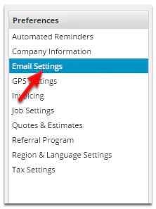 Click Email Settings