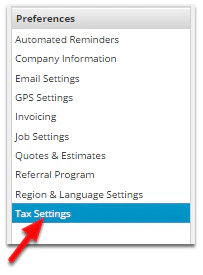Click Tax Settings