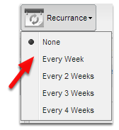 Set the job to recurrance rate appropriately