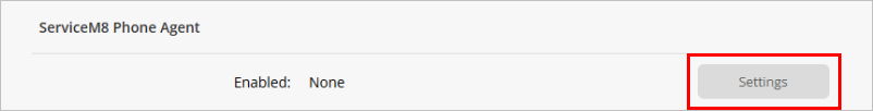 ServiceM8 Phone Agent settings