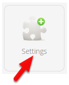 In the Dashboard, Click Settings