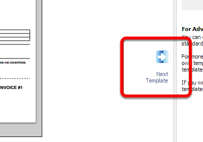 Hit the next template button to explore the available templates