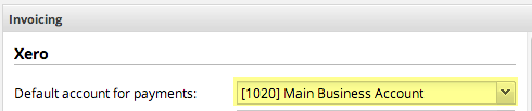 Determine the Xero account into which ServiceM8 payments are deposited