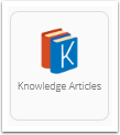 Knowledge articles in the settings menu