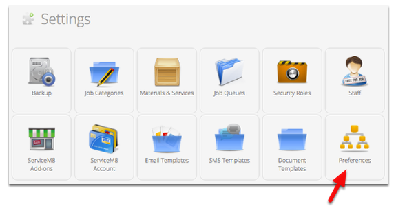 Go to Settings > click Preferences