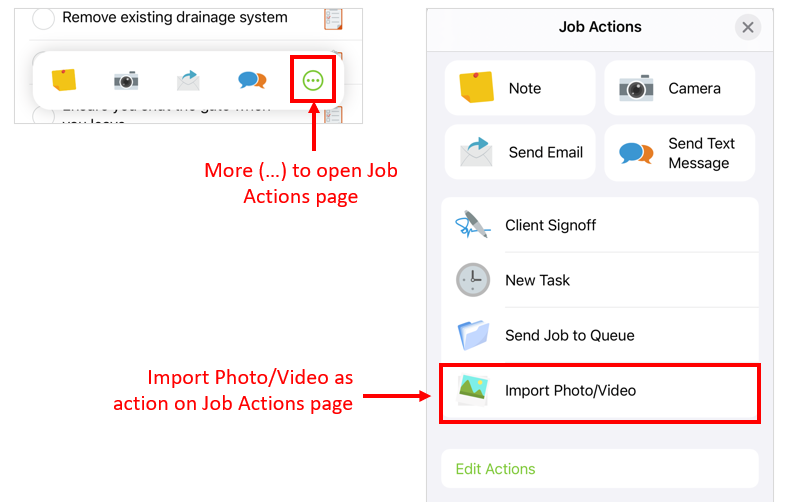 more then job actions page