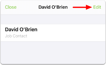 editing a contact in the app