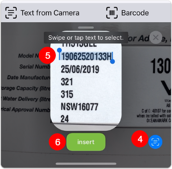 specific information within border