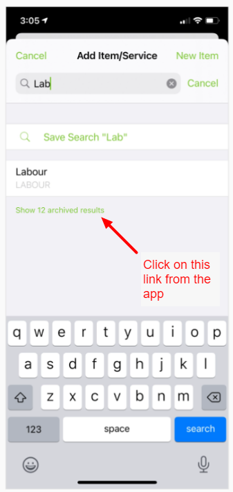 link to archived results - app