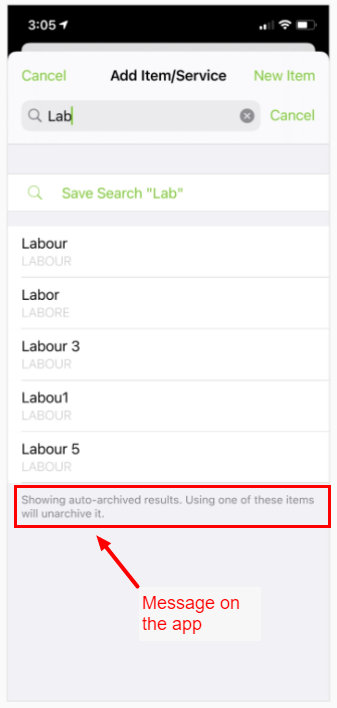 showing auto-archived results - app