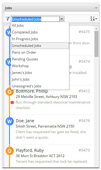 How can I manage my current jobs?