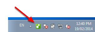 Locate the MYOB connector icon down the bottom right of the screen